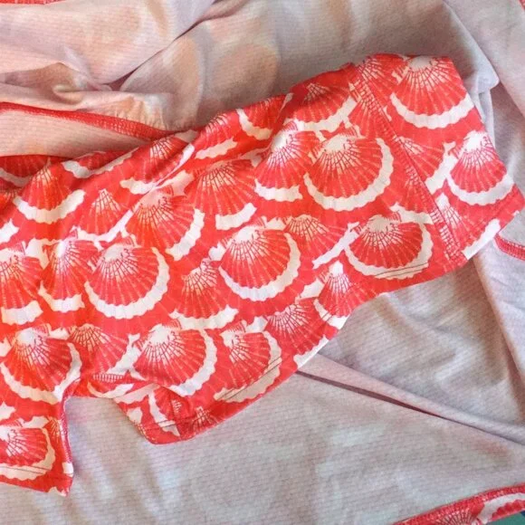 Gottex Golf & Tennis Athletic Skort Coral Seashell Print Women’s XL
